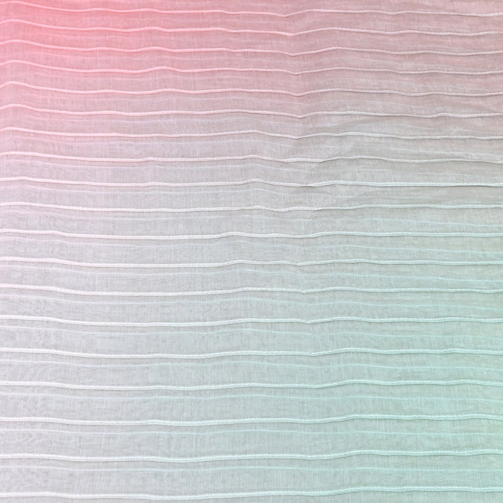 4D Shaded Mul Chanderi Pintex Fabric 44" – Soft Designer Summer Fabric-GP4100-3