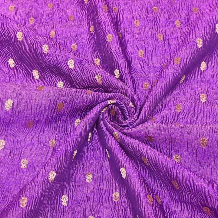 Pure Crush Tissue Zari Booti | Luxury Traditional Designer Fabric | ASE080-09