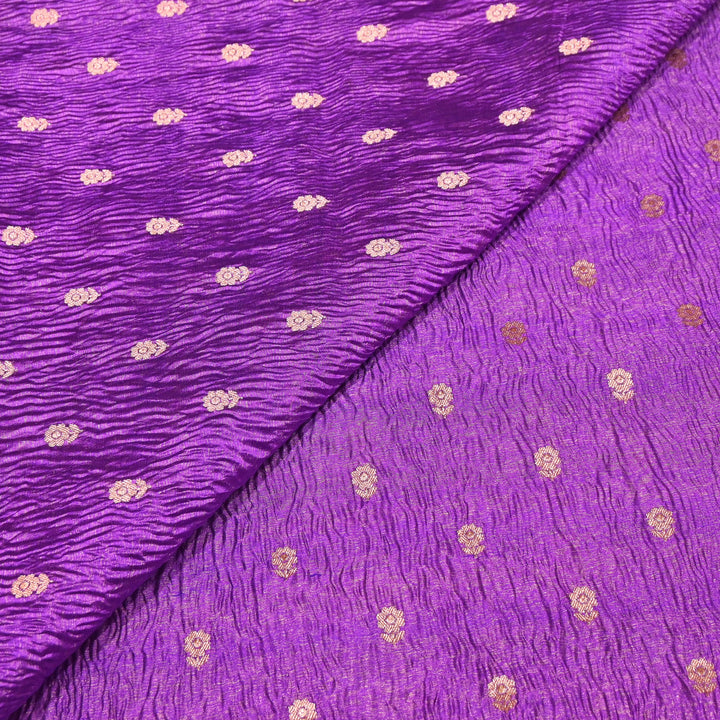 Pure Crush Tissue Zari Booti | Luxury Traditional Designer Fabric | ASE080-09
