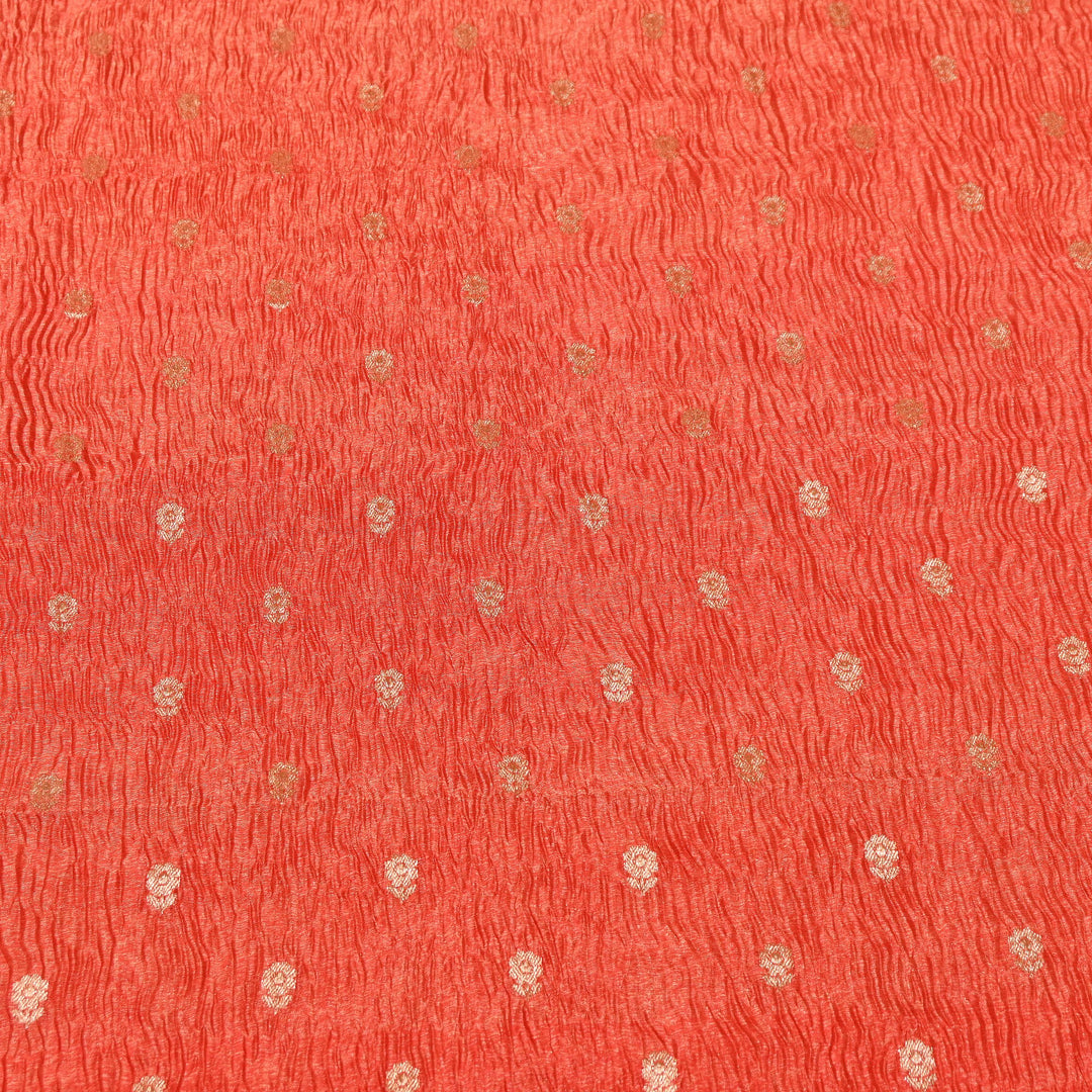 Pure Crush Tissue Zari Booti | Luxury Traditional Designer Fabric | ASE080-10