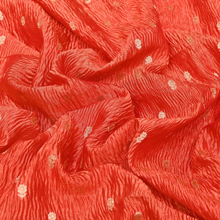 Pure Crush Tissue Zari Booti | Luxury Traditional Designer Fabric | ASE080-10