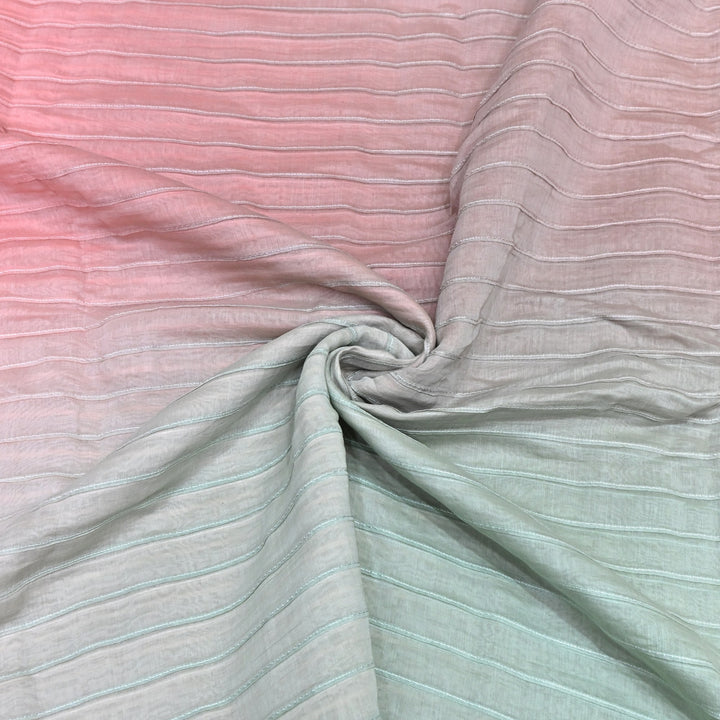 4D Shaded Mul Chanderi Pintex Fabric 44" – Soft Designer Summer Fabric-GP4100-3
