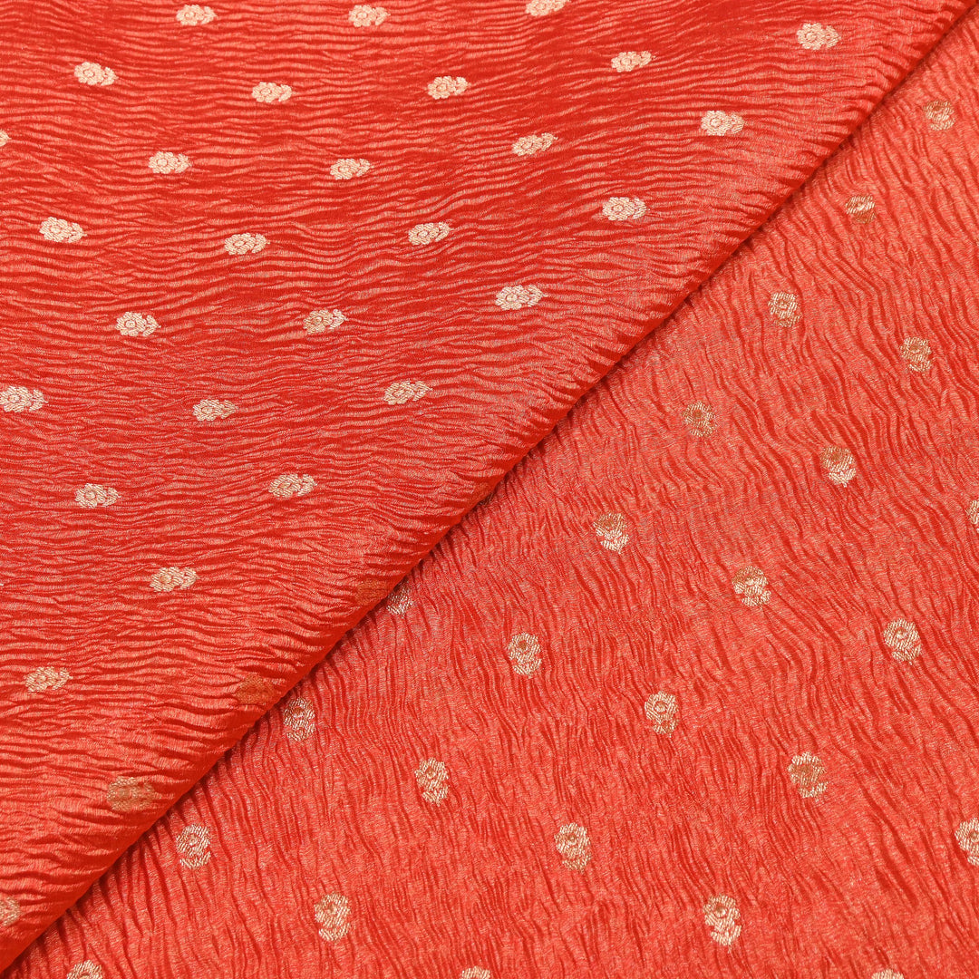 Pure Crush Tissue Zari Booti | Luxury Traditional Designer Fabric | ASE080-10