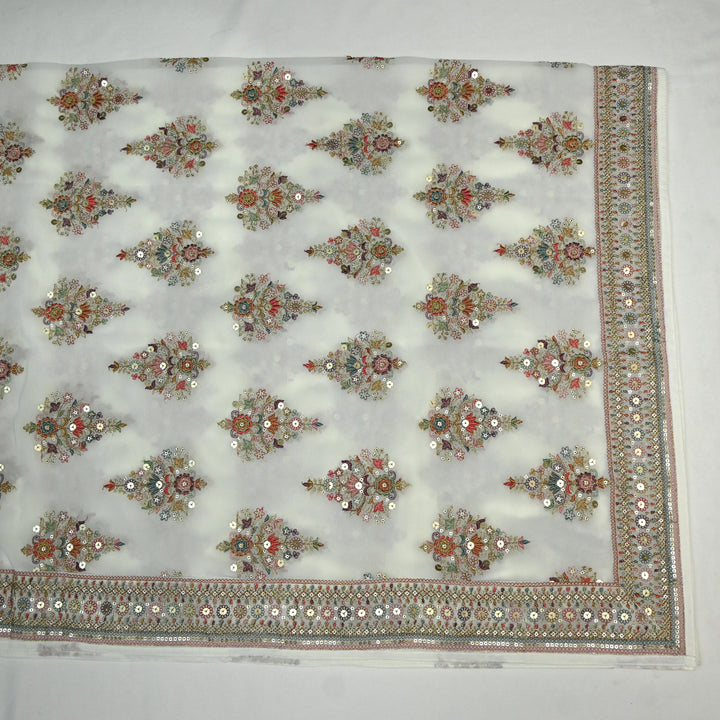 Georgette Zari Sequins Embroidery Dupatta