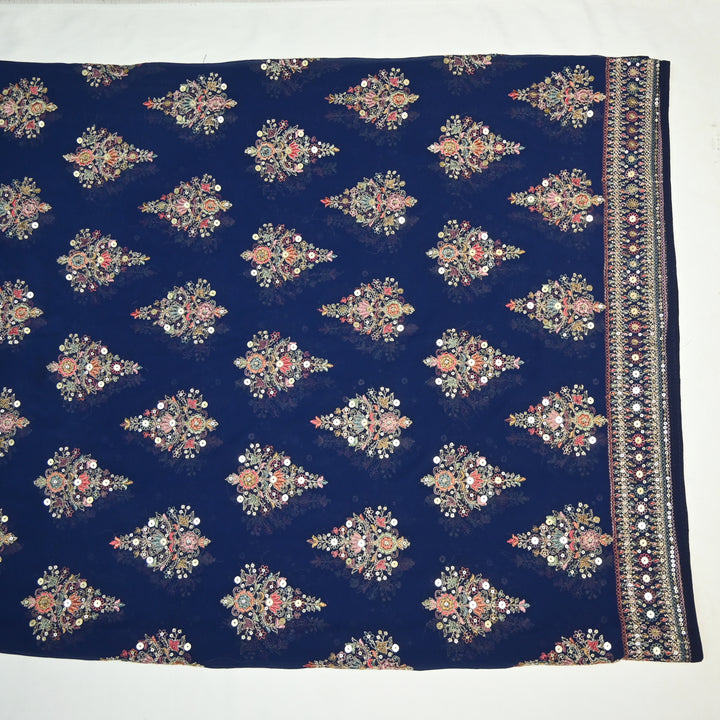 Georgette Zari Sequins Embroidery Dupatta
