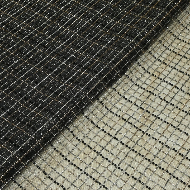 Premium Imported Net Embroidery Fabric | Designer Net Embroidered Fabric-MBL868-A