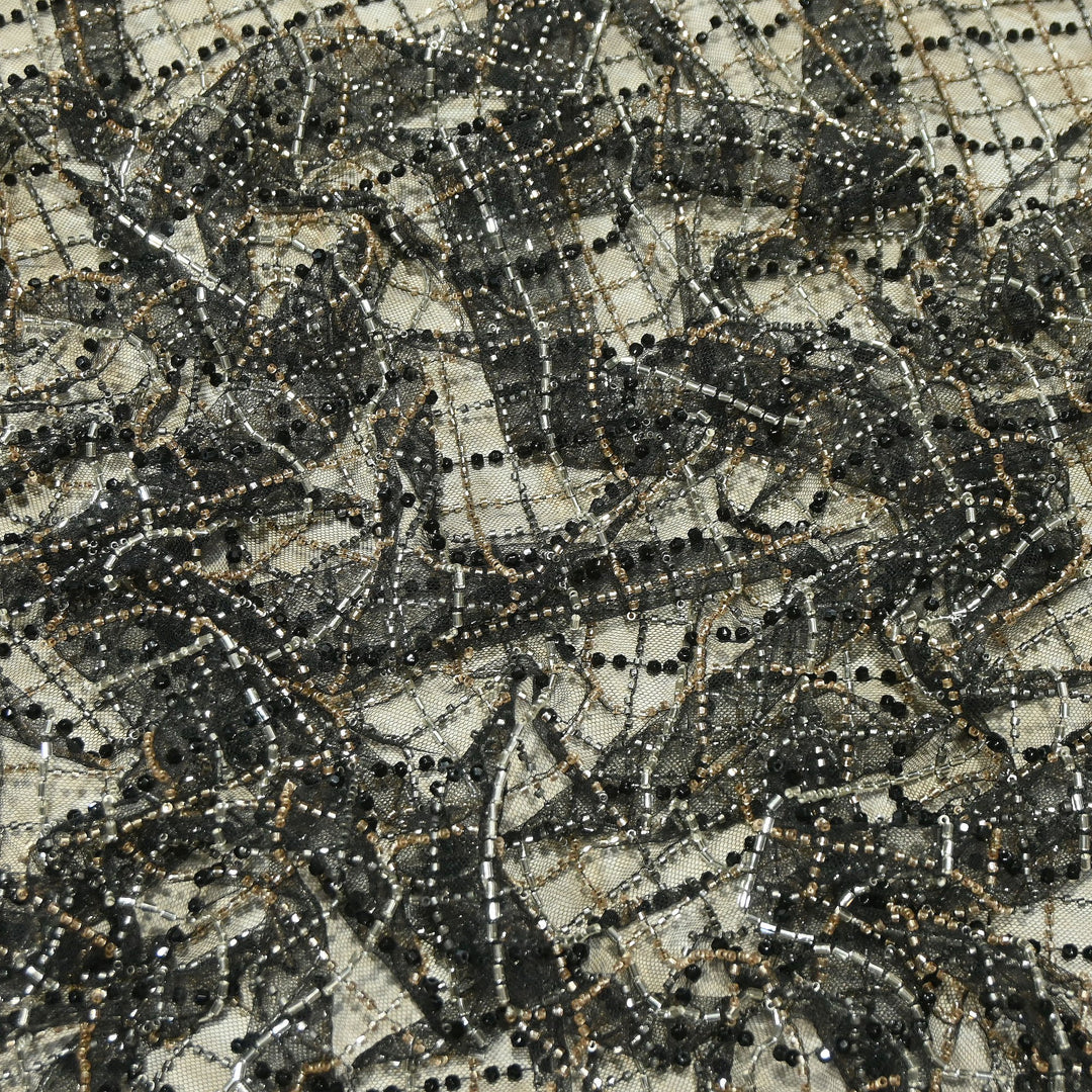 Premium Imported Net Embroidery Fabric | Designer Net Embroidered Fabric-MBL868-A