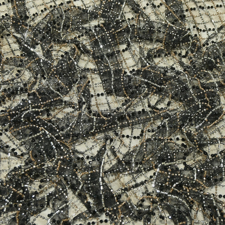 Premium Imported Net Embroidery Fabric | Designer Net Embroidered Fabric-MBL868-A