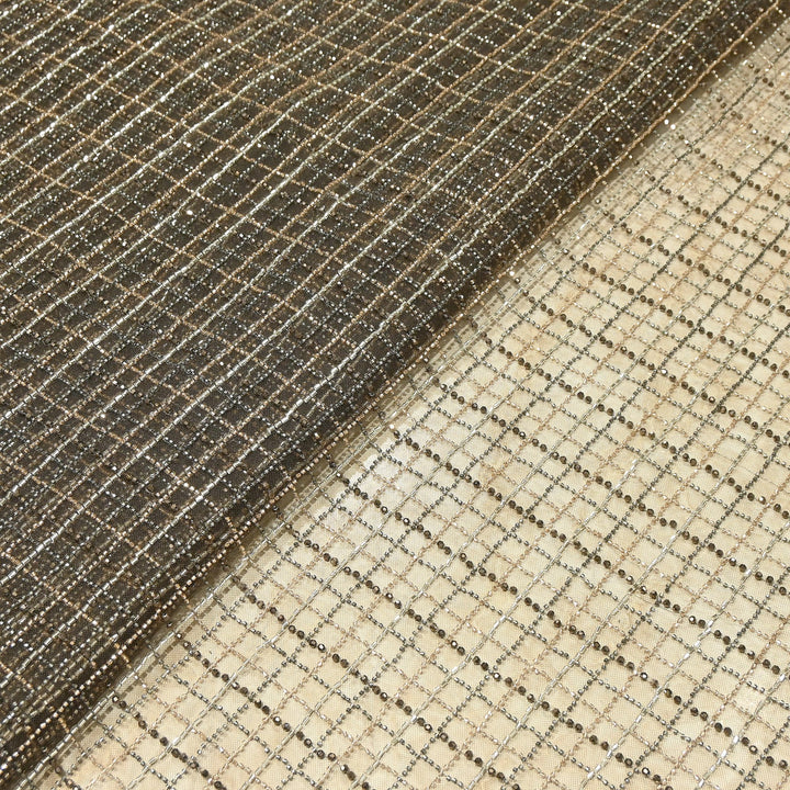 Premium Imported Net Embroidery Fabric | Designer Net Embroidered Fabric-MBL868-A1