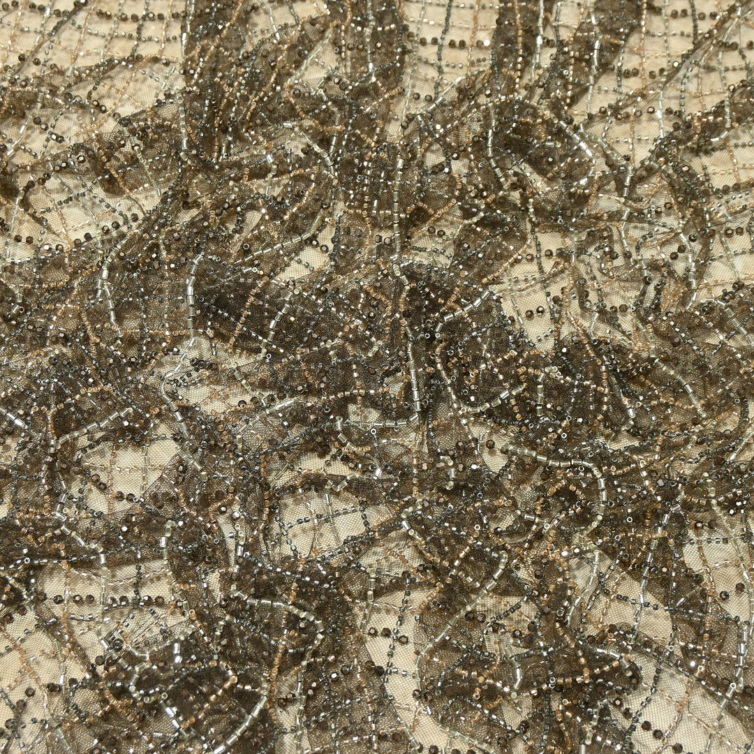 Premium Imported Net Embroidery Fabric | Designer Net Embroidered Fabric-MBL868-A1
