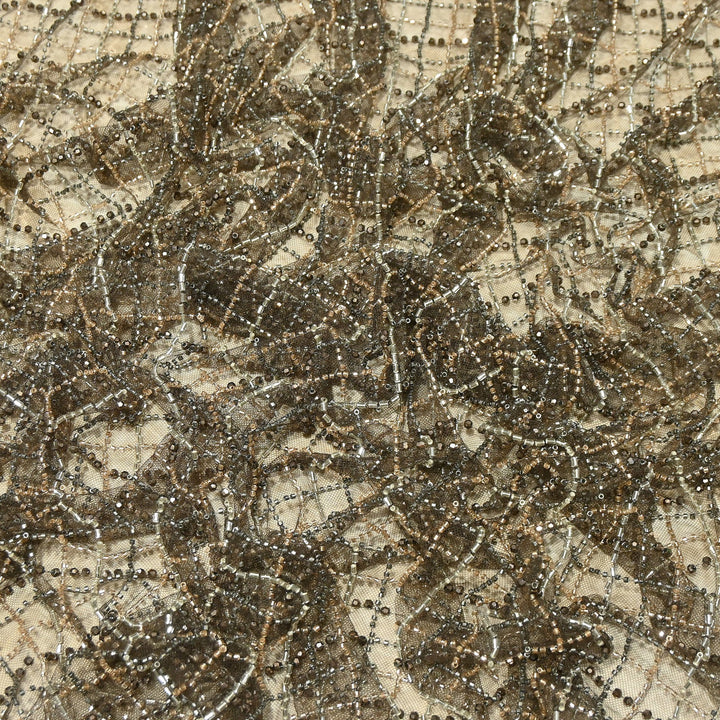 Premium Imported Net Embroidery Fabric | Designer Net Embroidered Fabric-MBL868-A1