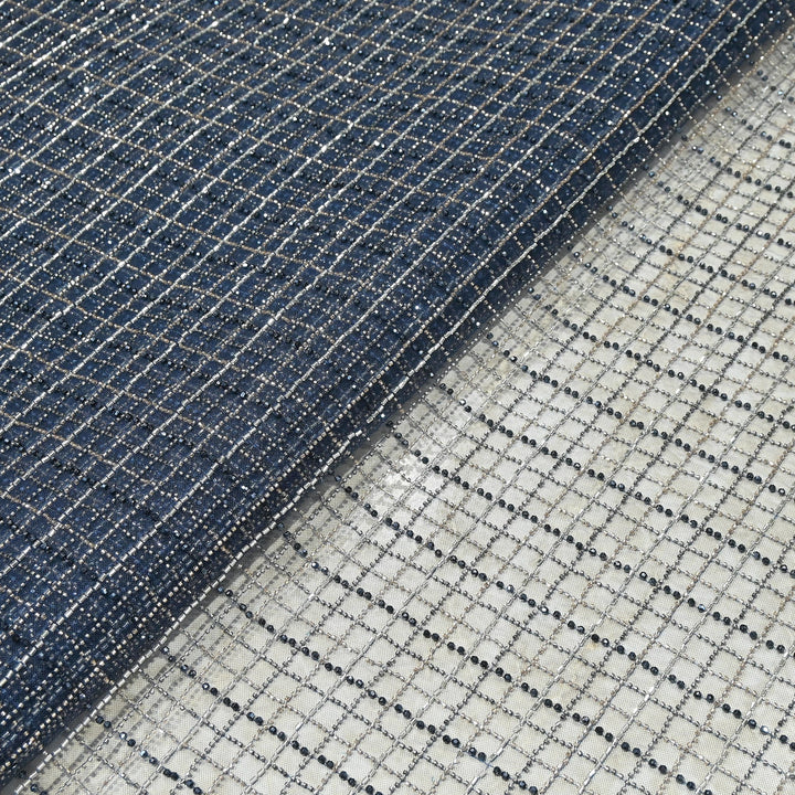 Premium Imported Net Embroidery Fabric | Designer Net Embroidered Fabric-MBL868-A2