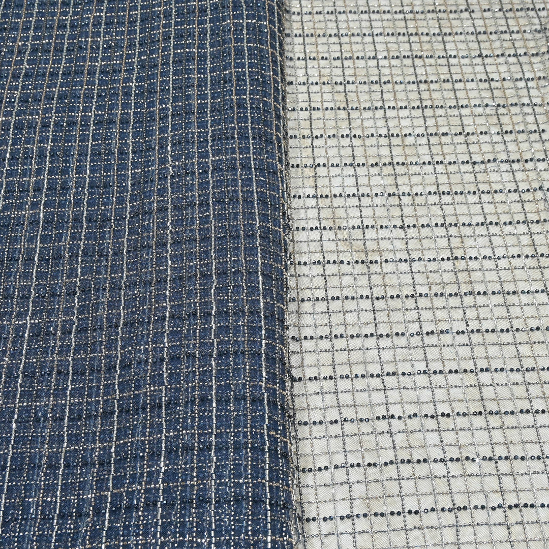 Premium Imported Net Embroidery Fabric | Designer Net Embroidered Fabric-MBL868-A2