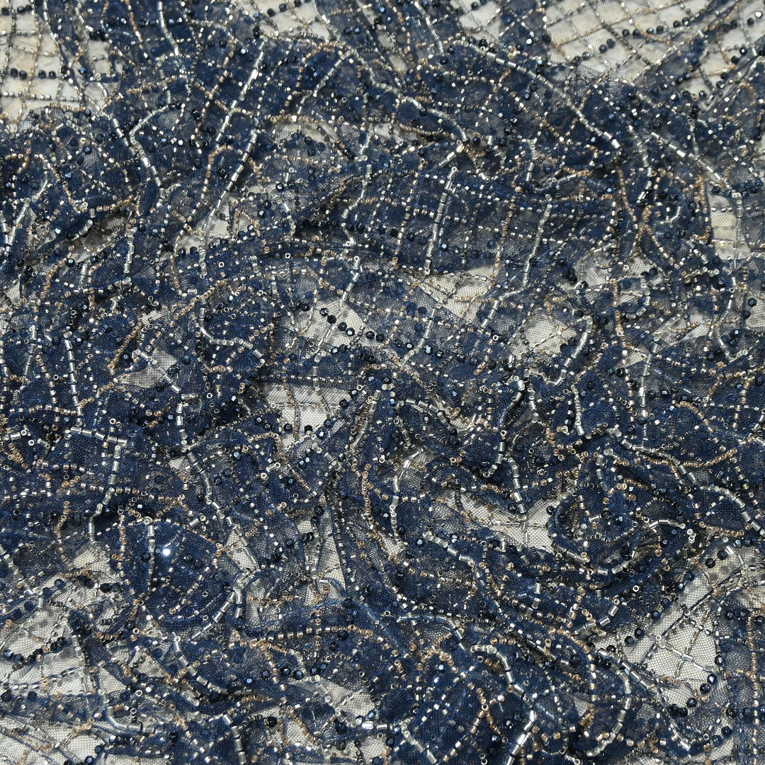 Premium Imported Net Embroidery Fabric | Designer Net Embroidered Fabric-MBL868-A2