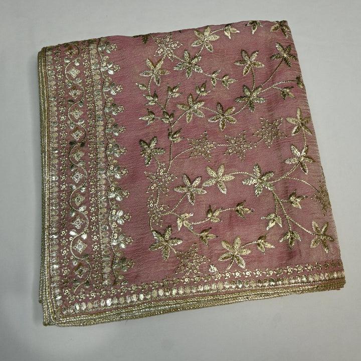 Beautiful Tissue Zari Sequins Work Dupatta