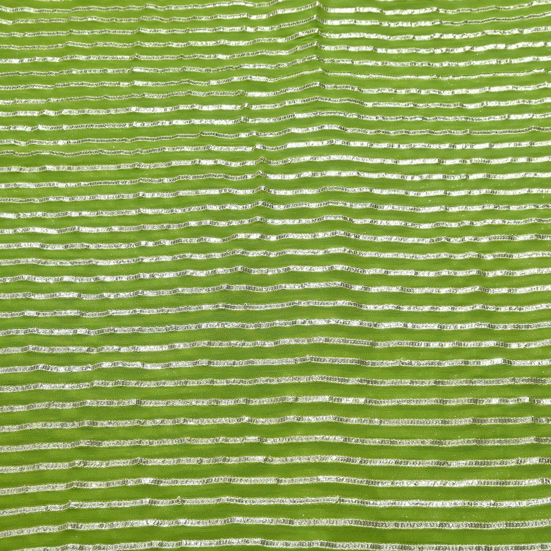 Dyed Viscose Georgette Gota Patti Fabric 44" – Premium Embellished Designer Fabric - RC2335-7