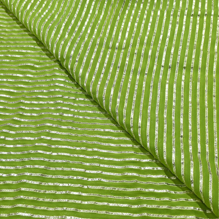 Dyed Viscose Georgette Gota Patti Fabric 44" – Premium Embellished Designer Fabric - RC2335-7