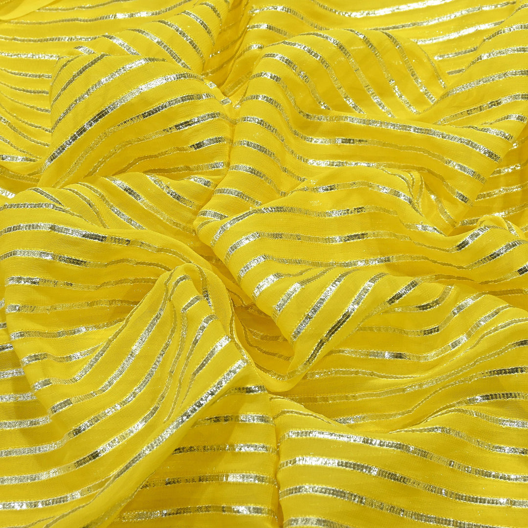 Dyed Viscose Georgette Gota Patti Fabric 44" – Premium Embellished Designer Fabric - RC2335-8