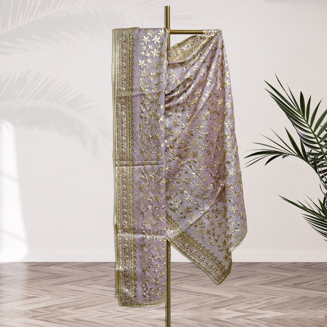 Beautiful Tissue Zari Sequins Work Dupatta