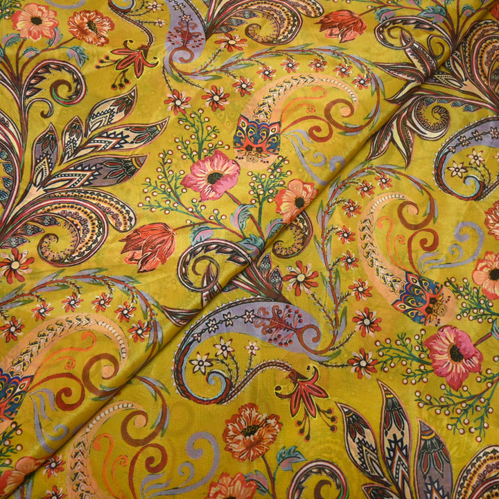 Designer Viscose Organza Printed Fabric