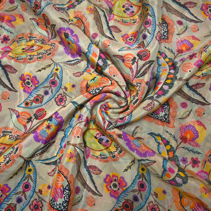 Designer Viscose Organza Printed Fabric