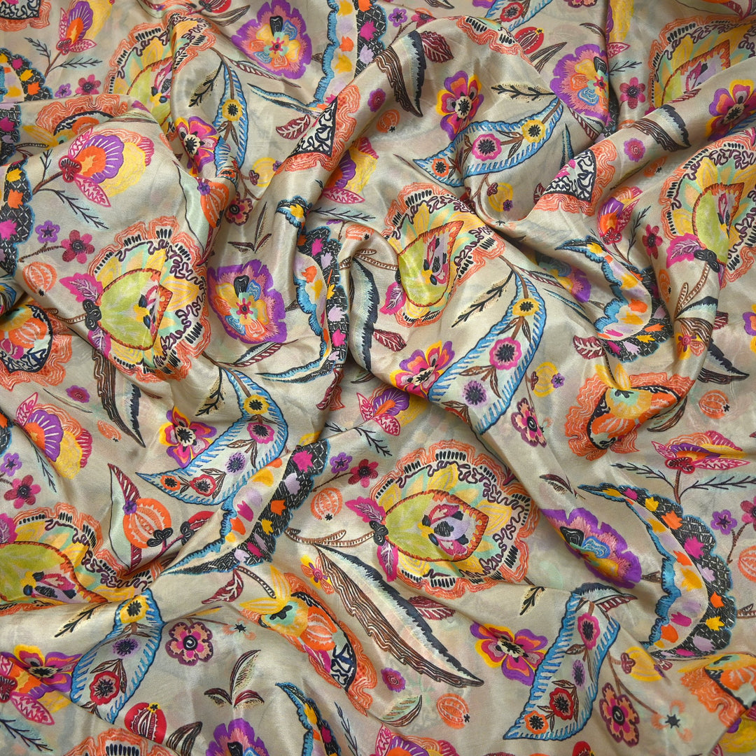 Designer Viscose Organza Printed Fabric