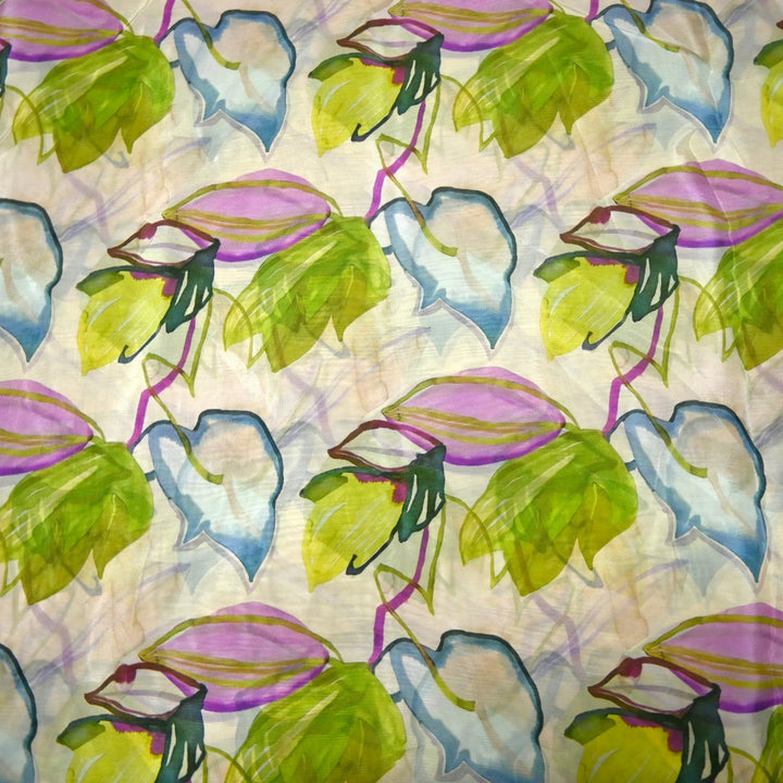 Designer Viscose Organza Printed Fabric