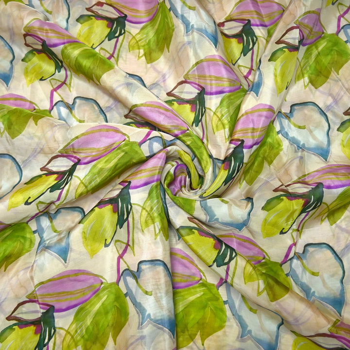Designer Viscose Organza Printed Fabric
