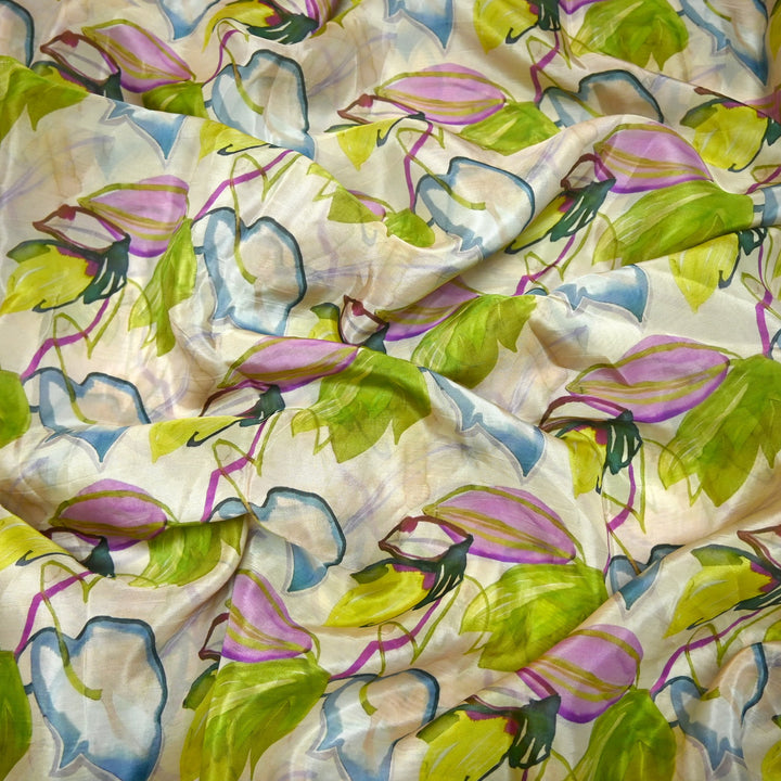 Designer Viscose Organza Printed Fabric