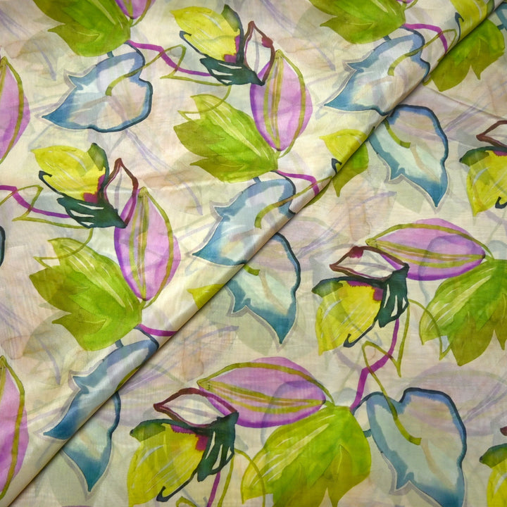 Designer Viscose Organza Printed Fabric
