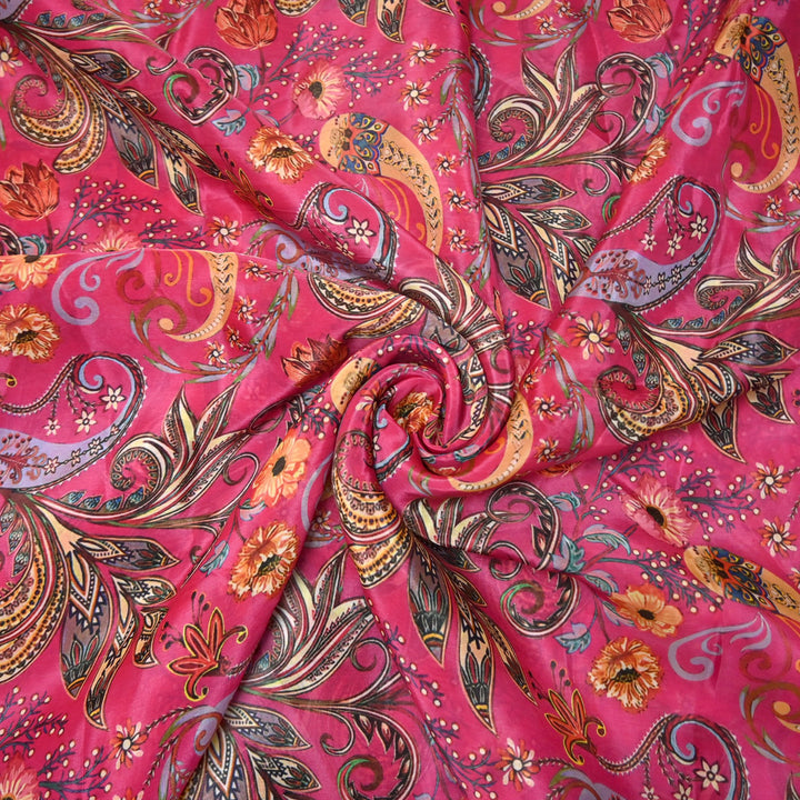 Designer Viscose Organza Printed Fabric