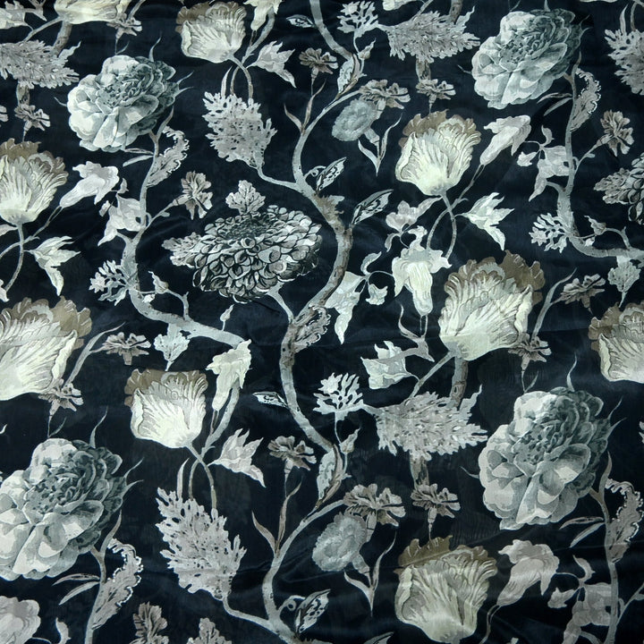 Designer Viscose Organza Printed Fabric