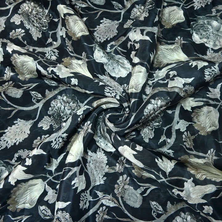 Designer Viscose Organza Printed Fabric