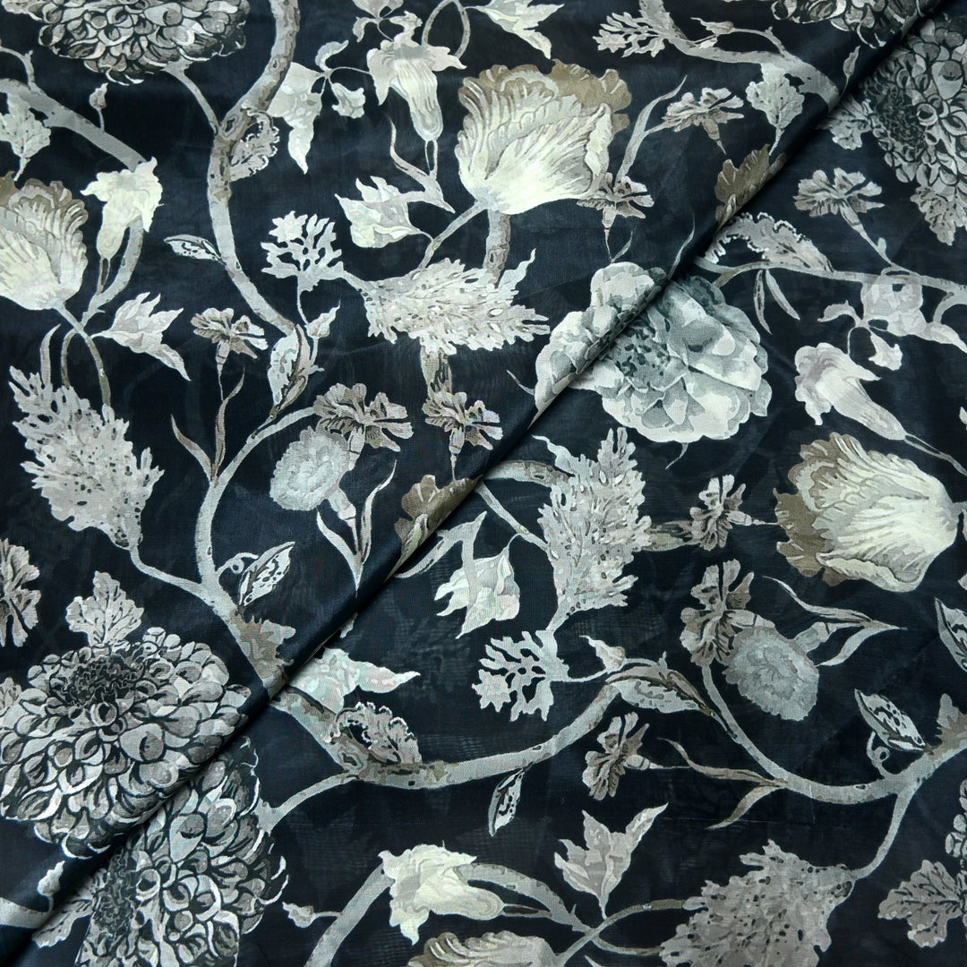 Designer Viscose Organza Printed Fabric