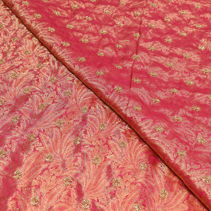 Premium Jamawar Zari Jacquard Moti Embroidery Fabric – Luxury Designer Jamawar Fabric for Wedding & Festive Wear | AL3882-2