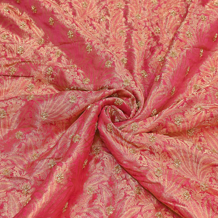 Premium Jamawar Zari Jacquard Moti Embroidery Fabric – Luxury Designer Jamawar Fabric for Wedding & Festive Wear | AL3882-2