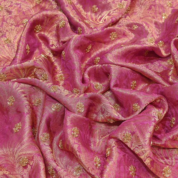 Premium Jamawar Zari Jacquard Moti Embroidery Fabric – Luxury Designer Jamawar Fabric for Wedding & Festive Wear | AL3882-3