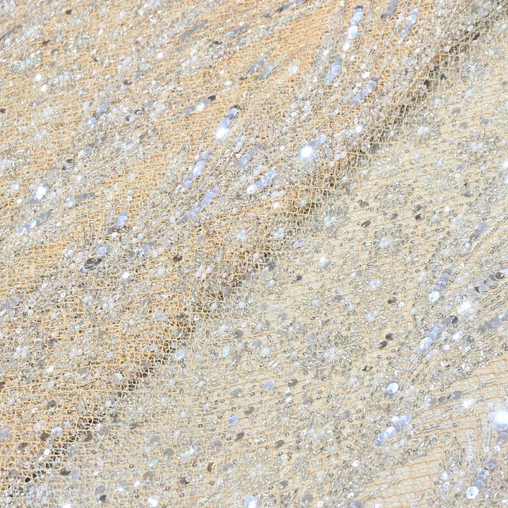 Imported Sequins & Beads Lace Embroidery Fabric 60" | JH24574-01