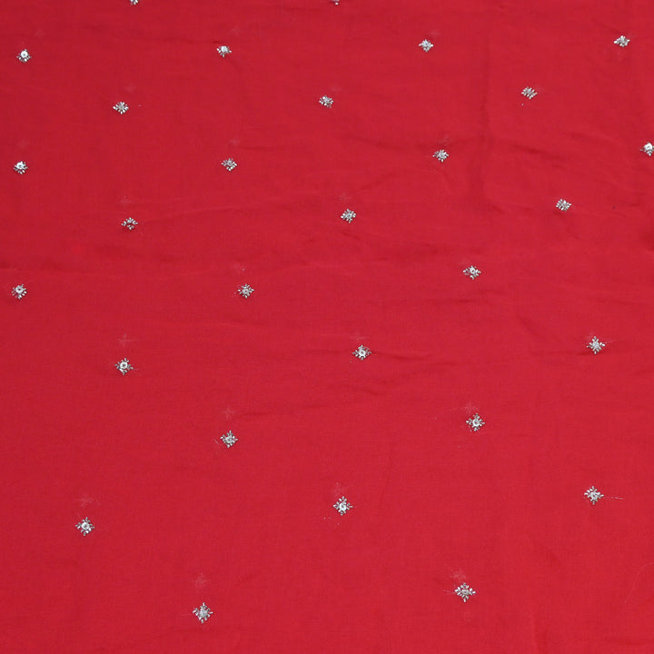 Premium Dyed Viscose Georgette Moti  & Sequins Embroidery Fabric – Luxury Designer Fabric| V20943-1