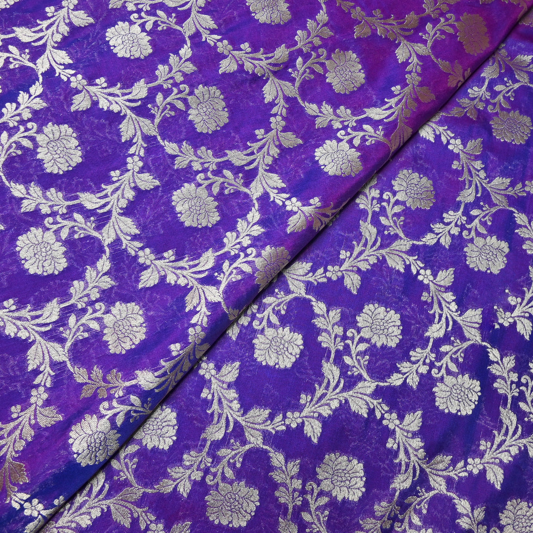 Chanderi Paudi Zari Jaal Brocade Fabrics