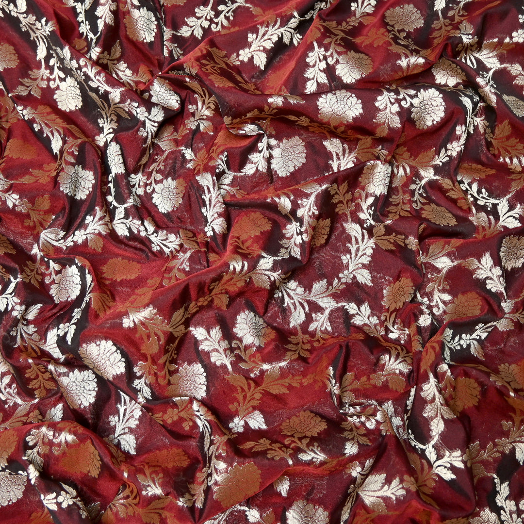 Chanderi Paudi Zari Jaal Brocade Fabrics