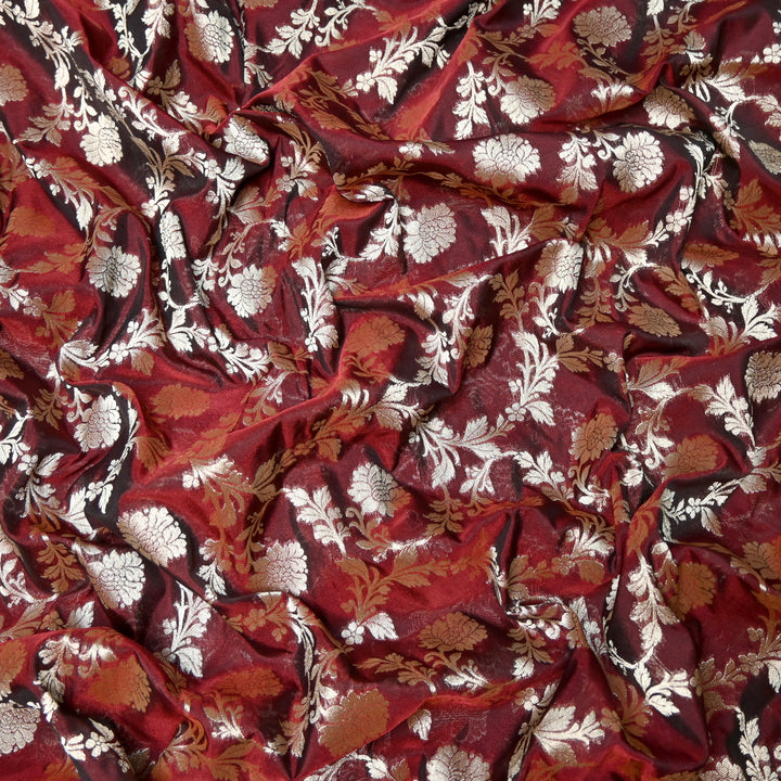 Chanderi Paudi Zari Jaal Brocade Fabrics