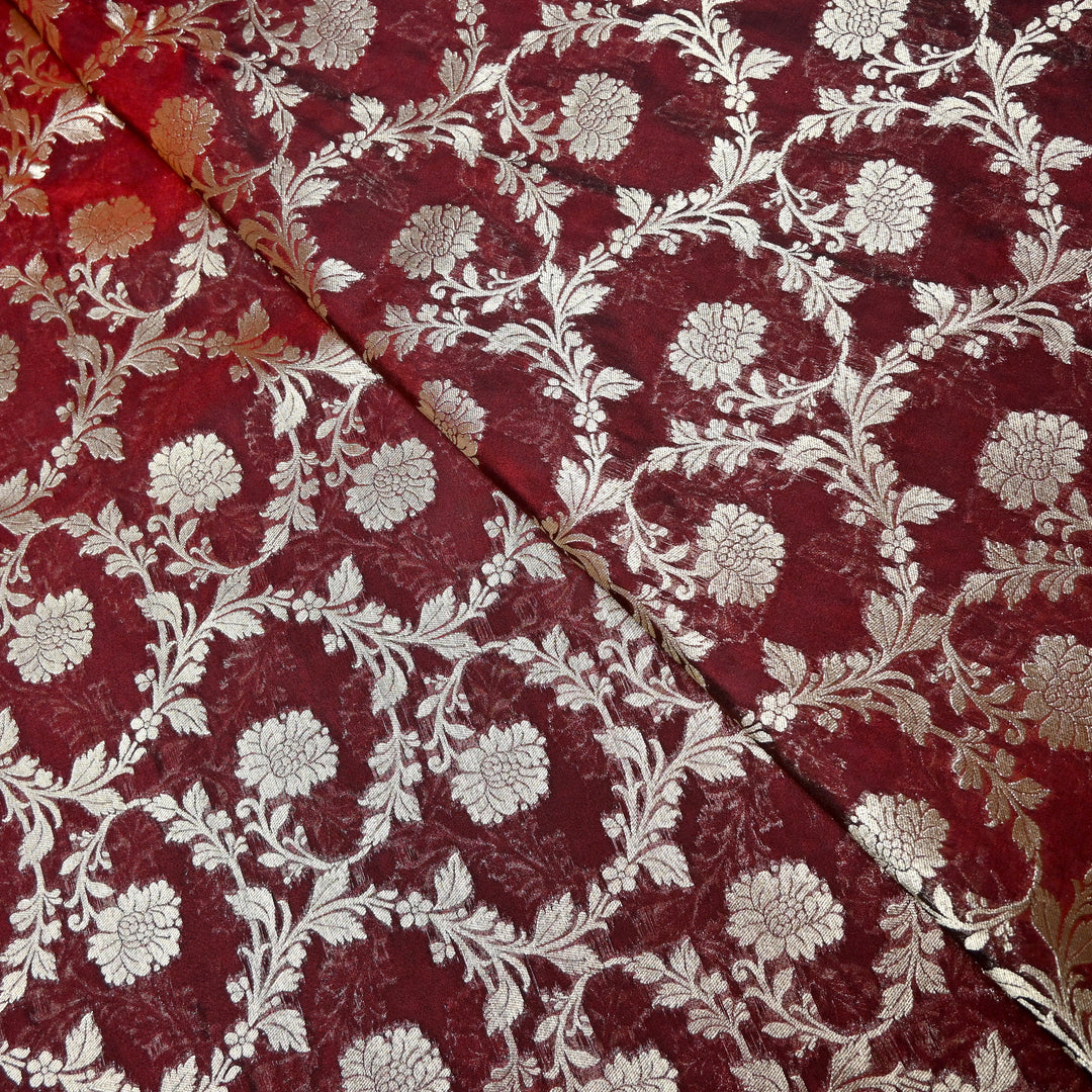 Chanderi Paudi Zari Jaal Brocade Fabrics