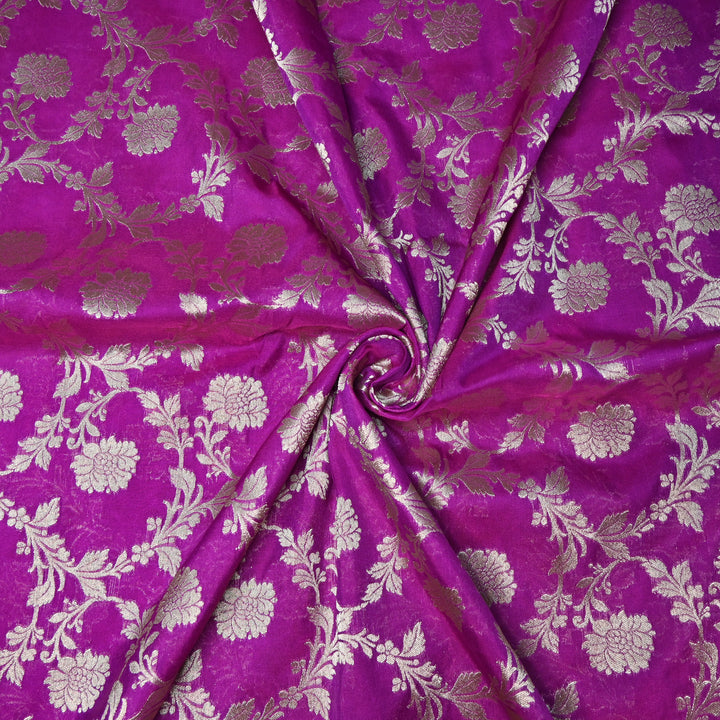Chanderi Paudi Zari Jaal Brocade Fabrics