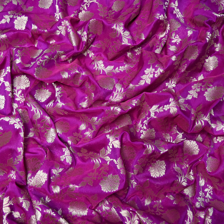 Chanderi Paudi Zari Jaal Brocade Fabrics