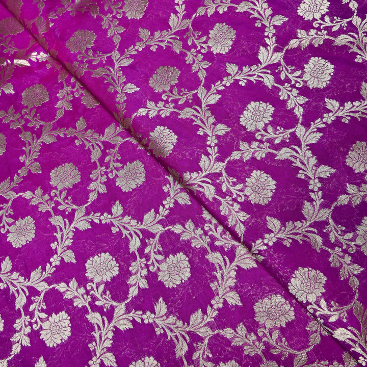 Chanderi Paudi Zari Jaal Brocade Fabrics