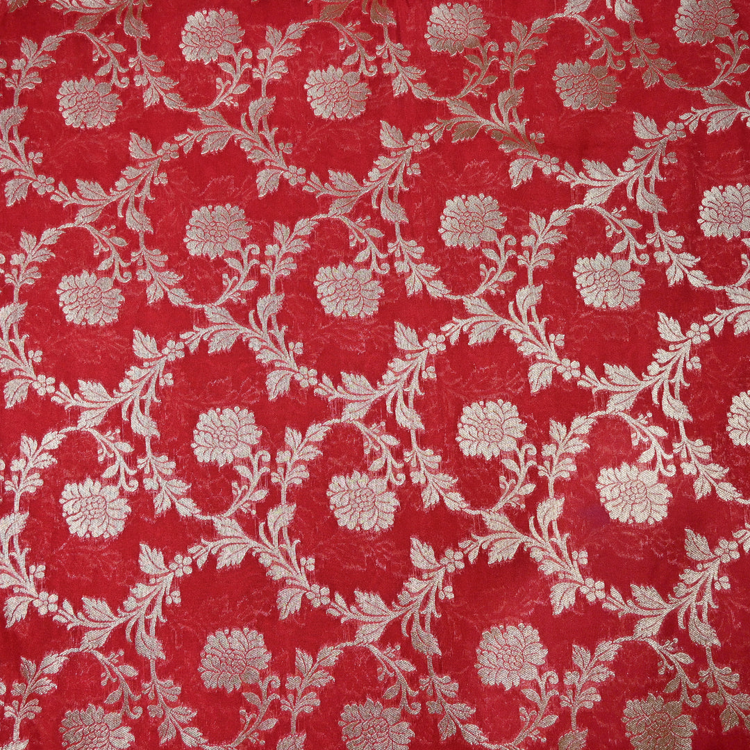 Chanderi Paudi Zari Jaal Brocade Fabrics