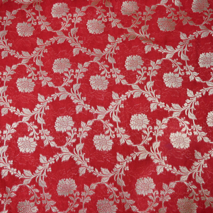 Chanderi Paudi Zari Jaal Brocade Fabrics