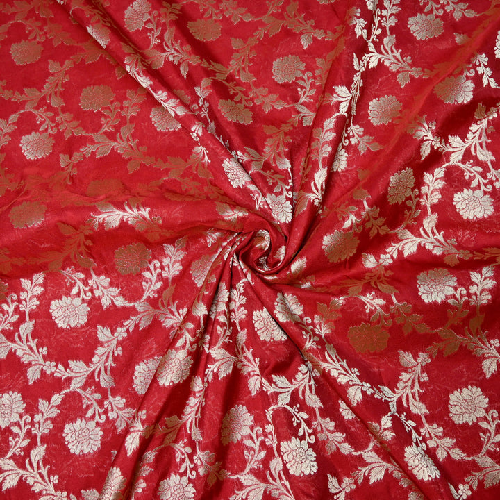 Chanderi Paudi Zari Jaal Brocade Fabrics