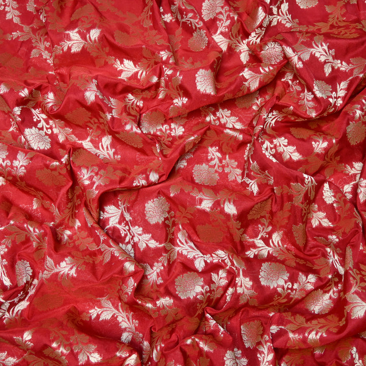 Chanderi Paudi Zari Jaal Brocade Fabrics